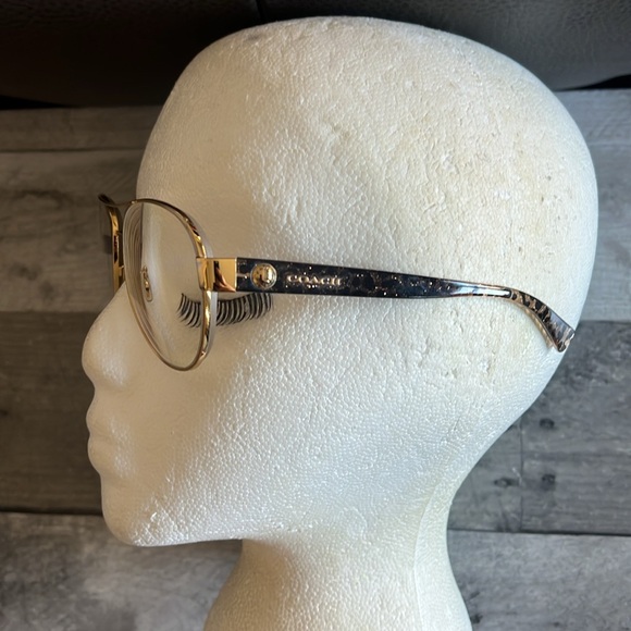 🆕 listing! Gold aviators with animal print arms by Coach - Picture 2 of 8